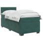 Preview: Boxspringbett mit Matratze Dunkelgrün 100 x 200 cm Samt