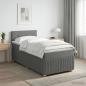 Preview: ARDEBO.de - Boxspringbett mit Matratze Dunkelgrau 90 x 200 cm Stoff