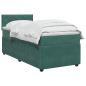 Preview: Boxspringbett mit Matratze Dunkelgr?n 100 x 200 cm Samt
