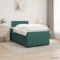 Preview: ARDEBO.de - Boxspringbett mit Matratze Dunkelgr?n 120 x 200 cm Samt