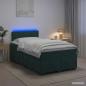Preview: Boxspringbett mit Matratze und LED Dunkelgrün 120 x 190 cm Samt