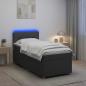 Preview: ARDEBO.de - Boxspringbett mit Matratze Dunkelgrau 90 x 200 cm Stoff