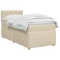 Preview: Boxspringbett mit Matratze mit Kopfteil Creme 90 x 200 cm Stoff