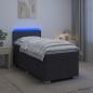 Preview: Boxspringbett mit Matratze Dunkelgrau 90 x 190 cm Stoff