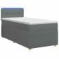 Preview: Boxspringbett mit Matratze Dunkelgrau 90 x 200 cm Stoff