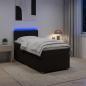 Preview: ARDEBO.de - Boxspringbett mit Matratze Dunkelbraun 90 x 200 cm Stoff