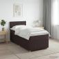 Preview: Boxspringbett mit Matratze Dunkelbraun 90 x 200 cm Stoff