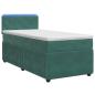 Preview: Boxspringbett mit Matratze Dunkelgrün 90 x 200 cm Samt