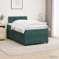 Preview: ARDEBO.de - Boxspringbett mit Matratze Dunkelgr?n 120 x 190 cm Samt