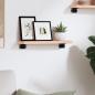 Preview: Wandregal 40x10x2 cm Massivholz Eiche Unbehandelt