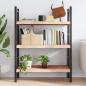 Preview: Wandregal 100x40x(2-6) cm Massivholz Eiche Unbehandelt