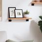 Preview: Wandregal Hellbraun 40x10x2 cm Massivholz Eiche Behandelt