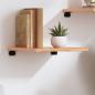Preview: ARDEBO.de - Wandregal Hellbraun 40x40x2 cm Massivholz Eiche Behandelt