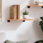 Preview: Wandregal Hellbraun 40x40x2 cm Massivholz Eiche Behandelt