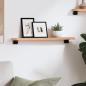 Preview: Wandregal Hellbraun 60x10x2 cm Massivholz Eiche Behandelt