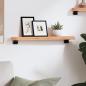 Preview: Wandregal Hellbraun 60x10x4 cm Massivholz Eiche Behandelt