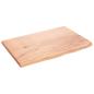 Preview: Wandregal Hellbraun 60x40x2 cm Massivholz Eiche Behandelt