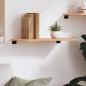 Preview: Wandregal Hellbraun 60x40x2 cm Massivholz Eiche Behandelt