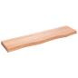 Preview: Wandregal Hellbraun 80x20x4 cm Massivholz Eiche Behandelt