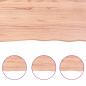 Preview: Wandregal Hellbraun 80x20x4 cm Massivholz Eiche Behandelt