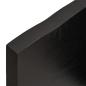 Preview: Wandregal Dunkelbraun 80x10x4 cm Massivholz Eiche Behandelt