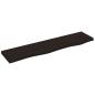 Preview: Wandregal Dunkelbraun 80x20x2 cm Massivholz Eiche Behandelt