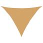 Preview: Sonnensegel 160 g/m² Dreieckig Sandfarben 3,5x3,5x4,9 m HDPE