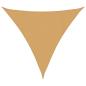 Preview: Sonnensegel 160 g/m² Dreieckig Sandfarben 4,5x4,5x4,5 m HDPE