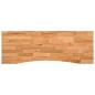 Preview: Schreibtischplatte Hellbraun 140x50x2,5 cm Massivholz Eiche