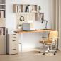 Preview: Schreibtischplatte Hellbraun 160x50x2,5 cm Massivholz Eiche