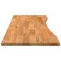 Preview: Schreibtischplatte Hellbraun 160x50x2,5 cm Massivholz Eiche