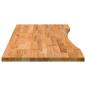 Preview: Schreibtischplatte Hellbraun 120x60x2,5 cm Massivholz Eiche