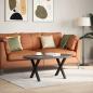 Preview: ARDEBO.de - Couchtischbeine X-Form 2 Stk. Schwarz 60x(42-43) cm Stahl