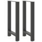 Preview: Bartischbeine Anthrazit 2 Stk. 40x(90-91) cm Stahl