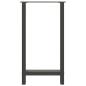 Preview: Bartischbeine Anthrazit 2 Stk. 40x(90-91) cm Stahl