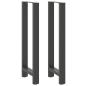 Preview: Bartischbeine Anthrazit 2 Stk. 50x(110-111) cm Stahl