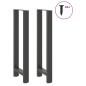 Preview: Bartischbeine Anthrazit 2 Stk. 50x(110-111) cm Stahl