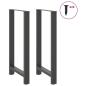 Preview: Bartischbeine Anthrazit 2 Stk. 60x(110-111) cm Stahl