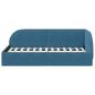 Preview: Eckbettgestell Blau 80 x 200 cm Samt