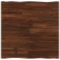 Preview: 80 x 80 x 75 cm Massivholz Akazie Dunkelbraun und Schwarz