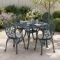Preview: ARDEBO.de - Sitzkissen SOEST 4 stk. 100 % Polyester Grau Ø 40 x 7 cm