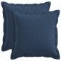 Preview: ARDEBO.de - Kissen 2 stk. HOUTEN Blau 40 x 40 cm Kunstleinen
