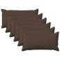 Preview: ARDEBO.de - Kissen 6 stk. HOUTEN Taupe 40 x 80 cm Kunstleinen