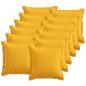 Preview: ARDEBO.de - Kissen 12 stk. HOUTEN Helles Gelb 50 x 50 cm Kunstleinen