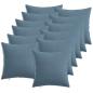 Preview: ARDEBO.de - Wurfkissen 12 stk. HEERLEN Jeans blau 40 x 40 cm Stoff
