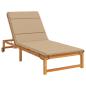 Preview: Sonnenliege Kissen GEMERT 100 % Polyester Sand 200 x 70 x 3 cm