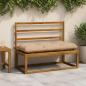 Preview: ARDEBO.de - Bankkissen VIANEN 2 stk. 100 % Polyester Sand 110 x 50 x 12 cm