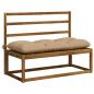 Preview: Bankkissen VIANEN 2 stk. 100 % Polyester Sand 110 x 50 x 12 cm
