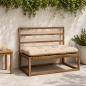 Preview: ARDEBO.de - Bankkissen VIANEN 2 stk. 100 % Polyester Creme 100 x 60 x 12 cm