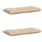 Preview: Bankkissen VIANEN 2 stk. 100 % Polyester Creme 100 x 60 x 12 cm
